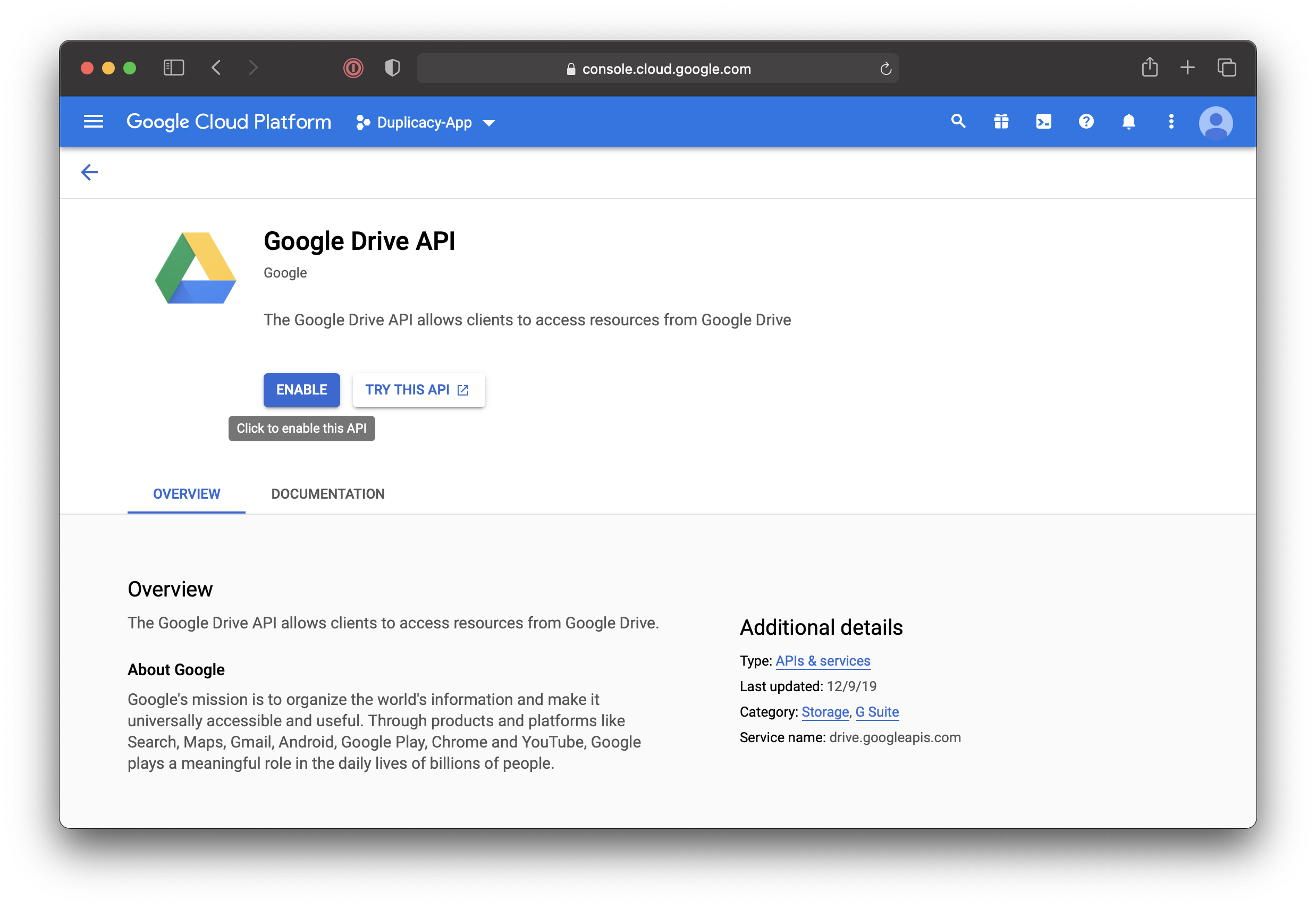 how to use google drive api